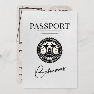 Witte Bahama's Paspoort Bewaar de datum Save The Date