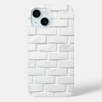 Witte Baksteen Textuur iPhone Hoes Minimalistische