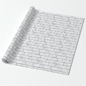 Witte Bakstenen Cadeaupapier (Uitgerold)
