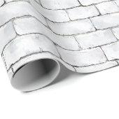 Witte Bakstenen Cadeaupapier (Rol Hoek)