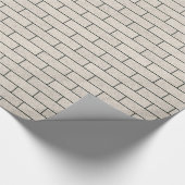 Witte bakstenen cadeaupapier (Hoek)