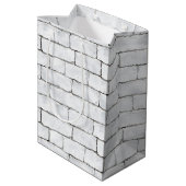 Witte Bakstenen Medium Cadeauzakje (Achterkant Gekanteld)
