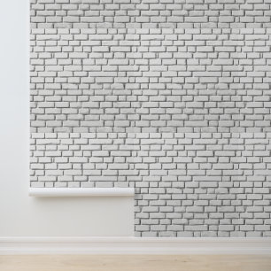 Witte Bakstenen Naadloze Patronen Rustiek Classy C Behang