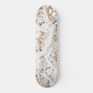 witte bakstenen skateboard