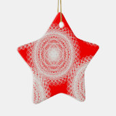 witte bal in rode abstracte kunst keramisch ornament (Rechts)