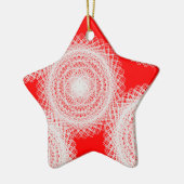 witte bal in rode abstracte kunst keramisch ornament (Links)