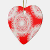 witte bal in rood abstract art. keramisch ornament (Links)