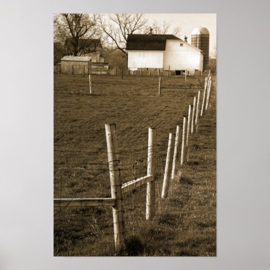  witte barn poster (Voorkant)