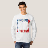 Witte basisshirt VIRGINIA ATHLETISM T-shirt (Voorkant volledig)