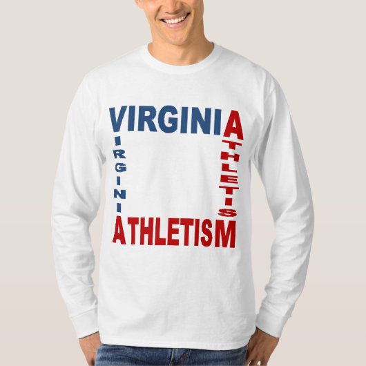 Witte basisshirt VIRGINIA ATHLETISM T-shirt (Voorkant)