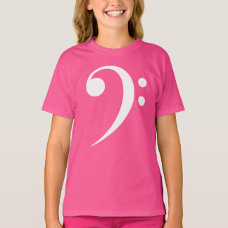Witte Basssleutel F Sleutel Muziek Symbool Muziek T-shirt