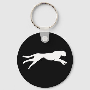 Witte beeldschittering sleutelhanger