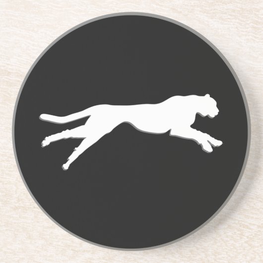 Witte beeldschittering zandsteen onderzetter (Voorkant)