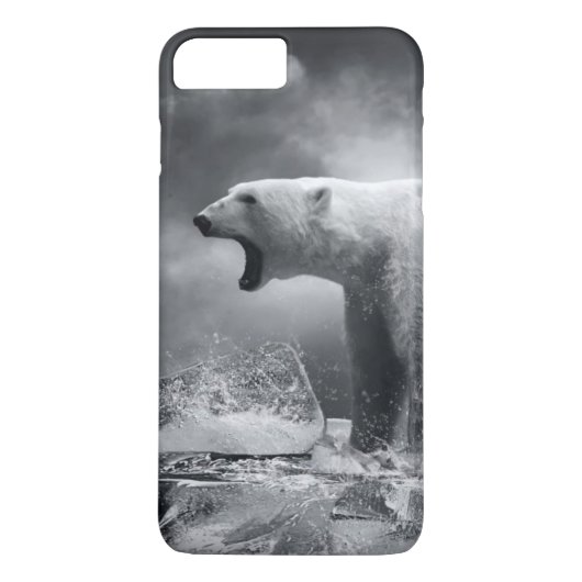 Witte Beer Hunter op ijs in water Case-Mate iPhone Case (Achterkant)
