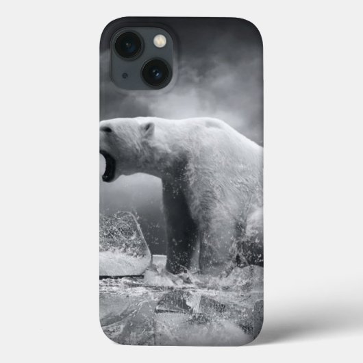 Witte Beer Hunter op ijs in water Case-Mate iPhone Case (Achterkant)