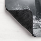 Witte Beer Hunter op ijs in water Muismat (Hoek)