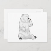 Witte beer koffiebeker briefkaart (Voorkant / Achterkant)