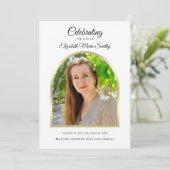 Witte begrafenis of viering van het leven programma (Staand voorkant)