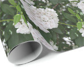 Witte Berg Laurel Bloem Cadeaupapier (Rol Hoek)