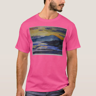 Witte berg zonsondergang over Lake Winnipesaukee L T-shirt