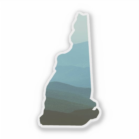 Witte Bergen in de Sticker van New Hampshire (Voorkant)