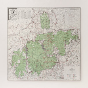  witte bergen Nationale Boskaart (1863) Legpuzzel