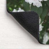 witte berglaurier stervormige bloemen muismat (Hoek)