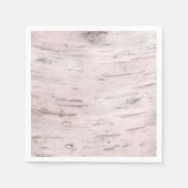 Witte Berk Boom Hout Rustieke Schuur Bruiloft Part Servetten (Voorkant)