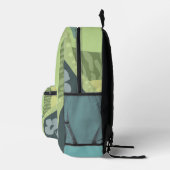 Witte bessen Gemengde Groenen Kleurblokken Modern Bedrukte Rugzak (Rechts)