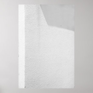 Witte betonwand poster