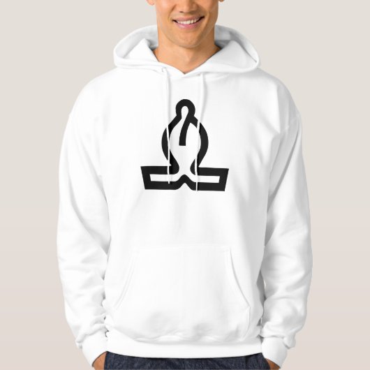 Witte bisschop hoodie (Voorkant)