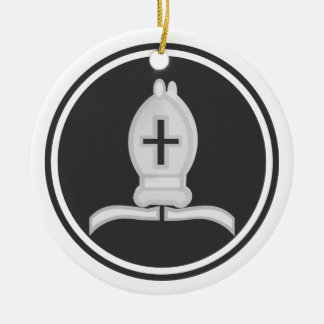 Witte bisschoppen keramisch ornament