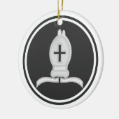 Witte bisschoppen keramisch ornament (Links)