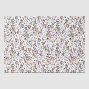 Witte bladeren Waterverf Elegant Floral Tissuepapier