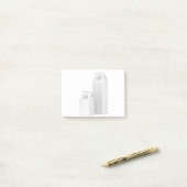 Witte blanco verpakkingen voor melk post-it® notes (Op bureau)