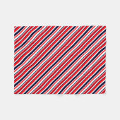 Witte, blauwe en rode strepen fleece deken (Voorkant (Horizontaal))