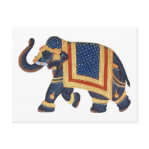 witte blauwe grijs rood Elephant India Style