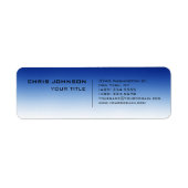 Witte blauwe hedendaagse consultant etiket (Voorkant)
