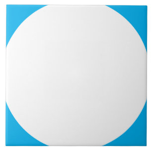 Witte/blauwe keramische tapijten tegeltje