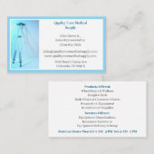 Witte Blauwe Krukken Apparatuur Medische Senior Ca Visitekaartje (Voorkant / Achterkant)