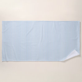 Witte blauwe strepen strandlaken