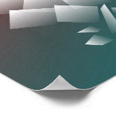 Witte blauwgroen bogung poster (Hoek)