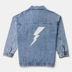 Witte bliksembolt denim jacket