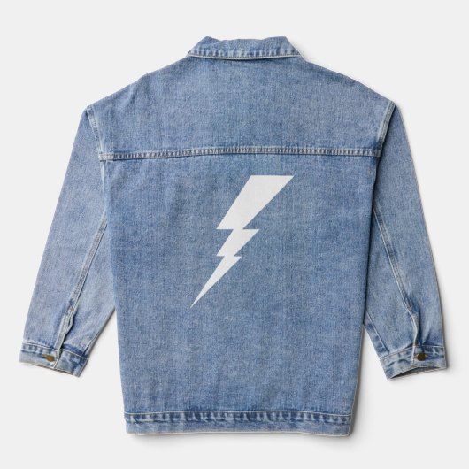 Witte bliksembolt denim jacket (Achterkant)