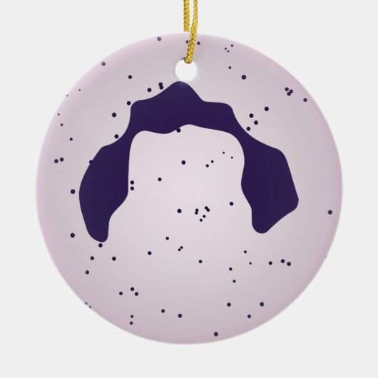 Witte bloedcel keramisch ornament (Voorkant)