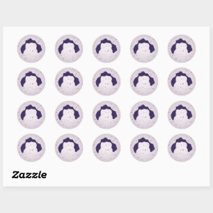 Witte bloedcel ronde sticker