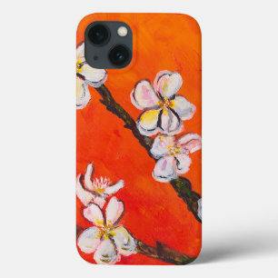 Witte bloeiende tak in het voorjaar iPhone 13 hoesje