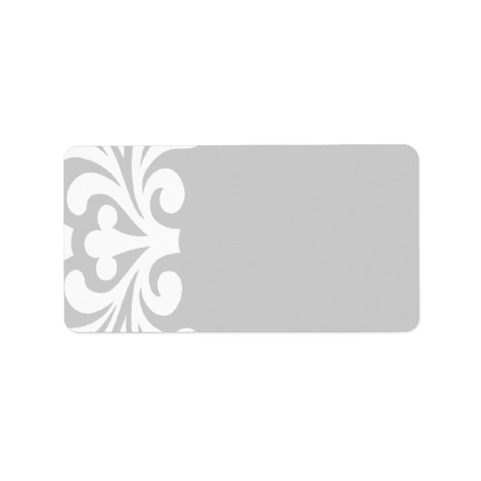 Witte bloeiende zilveren blanke Adresetiketten Etiket (Voorkant)
