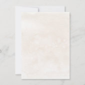 Witte bloem beige spaanse bruiloft uitnodiging (Achterkant)