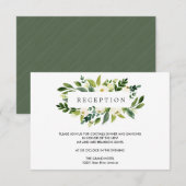 Witte Bloem | Bloem BRUILOFT  Ontvangst Enclosure Informatiekaartje (Voorkant / Achterkant)